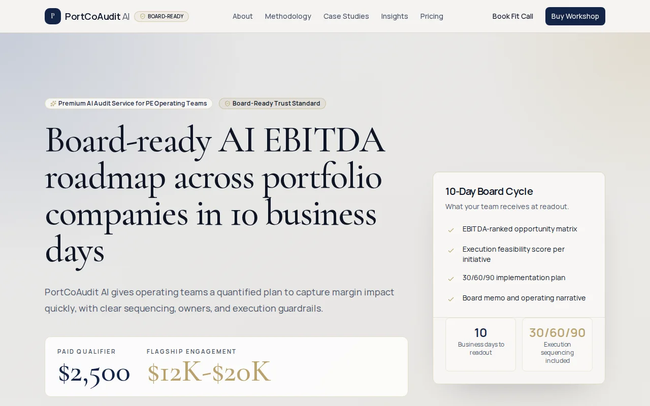 PortCo Audit screenshot